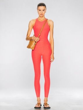 Beyond Yoga Spacedye Caught In The high rise legging Red Ash Heather M New $110